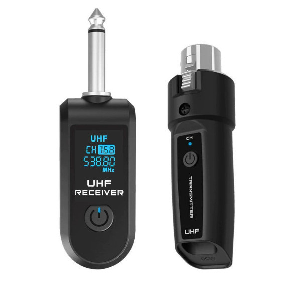 Receptor transmissor sem fio 2.4G com fio para microfone sem fio Microfone portátil Conjunto conversor de Interface XLR