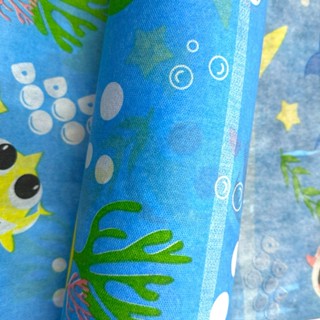 Tnt Estampado Five Shark Azul Branco 1m x 1,40m em Oferta na Shopee