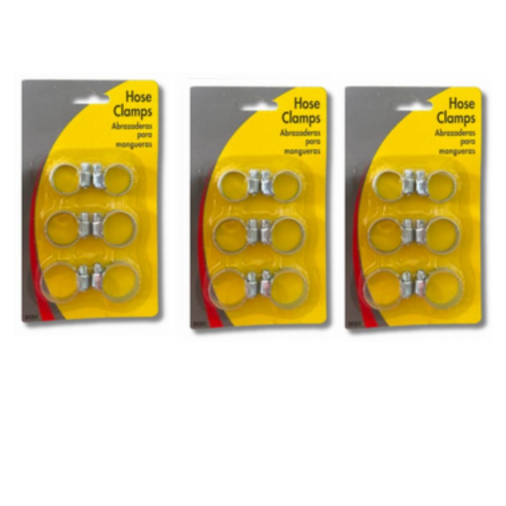 3 Jogos Abraçadeira de Inox Rosca Mangueira Jogo C/6 Peças