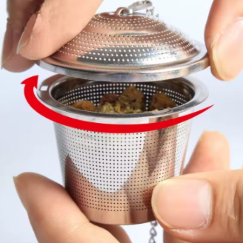 Infusor de Chá em Aço Inoxidável com Corrente Reforçada – 4,5 x 3 cm WL-2470