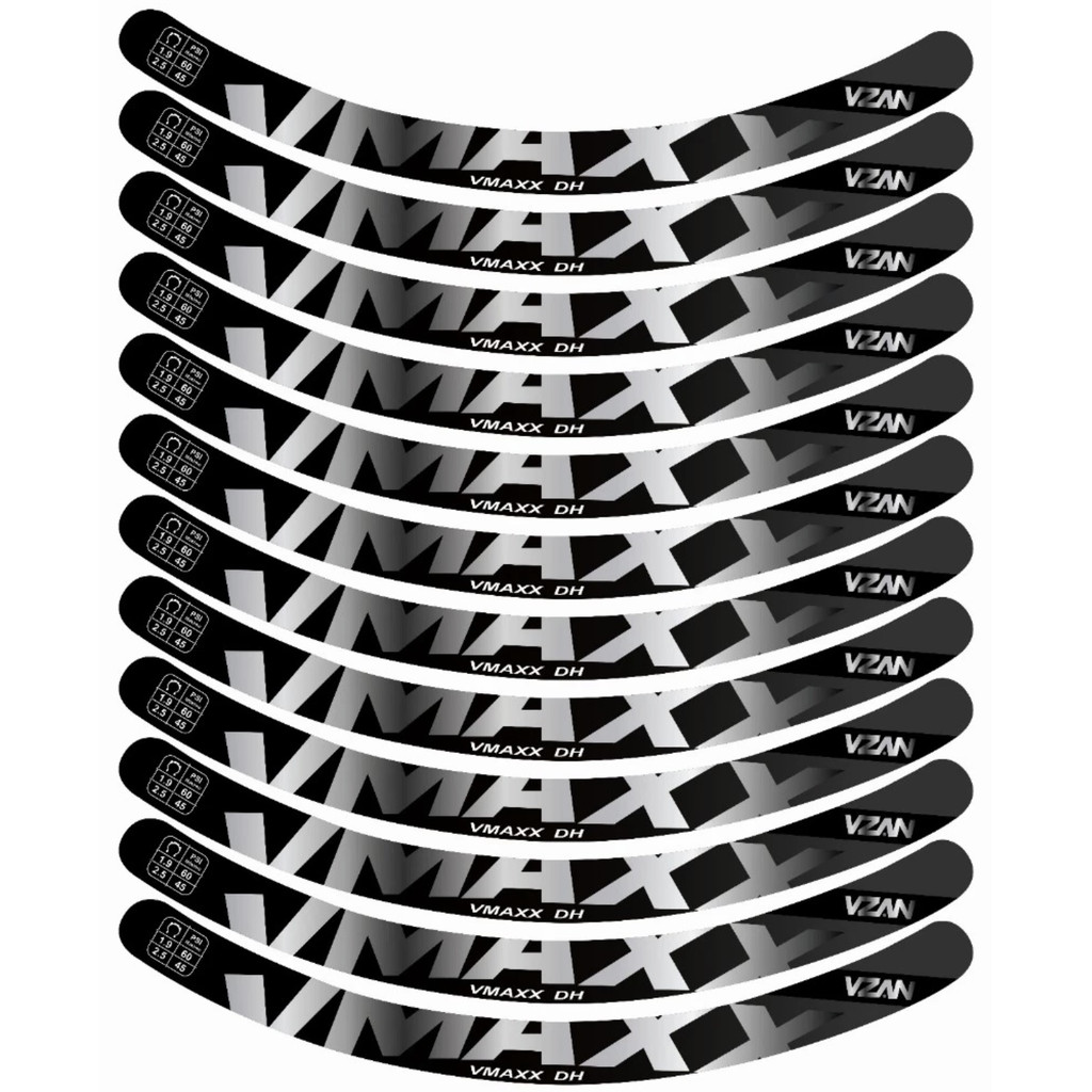 Adesivos aro Vmaxx modelo Dh Aro 26 e 29 Mtb Bicicleta Freio a disco 12 UNIDADES em Oferta na Shopee