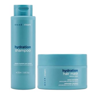 Kit Braé Stages Hydration Shampoo 250ml e Máscara 200g em Oferta na Shopee