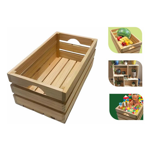 Caixote De Madeira Tipo Caixa De Fruta Feira em Oferta na Shopee