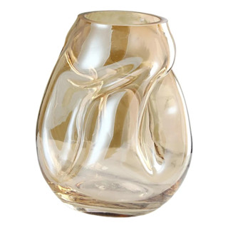 Vaso de Vidro Grosso Pequeno Primeira Linha Irregular ambar em Oferta na Shopee