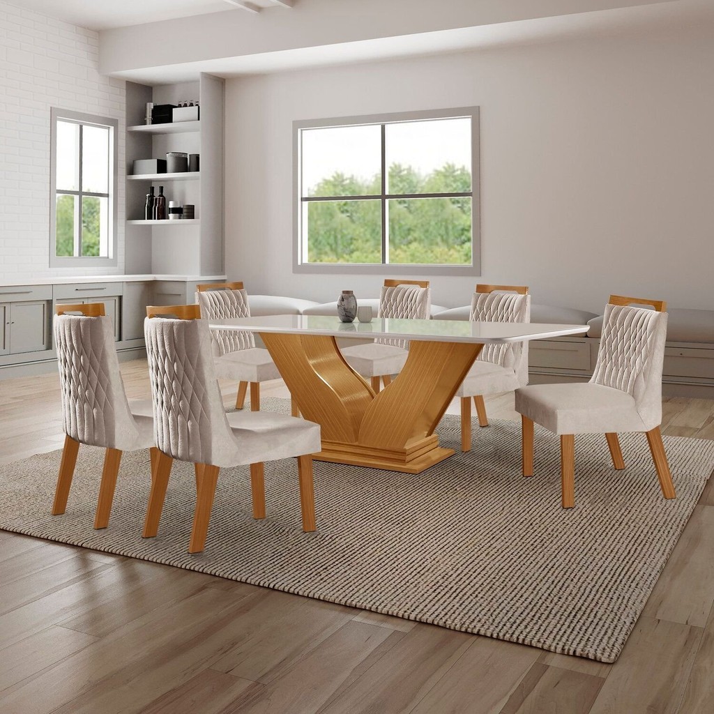 Conjunto Sala de Jantar 6 Cadeiras Atena