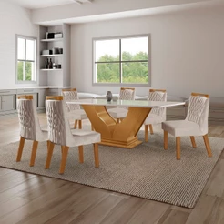 Conjunto Sala de Jantar 6 Cadeiras Atena