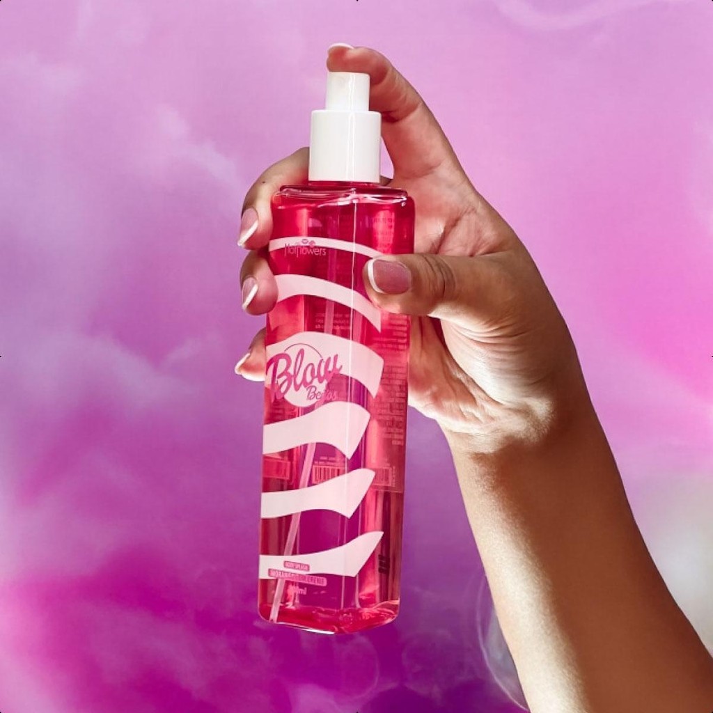 Body Splash Blow Beijos Morango e Creme Hot Flowers 180ml