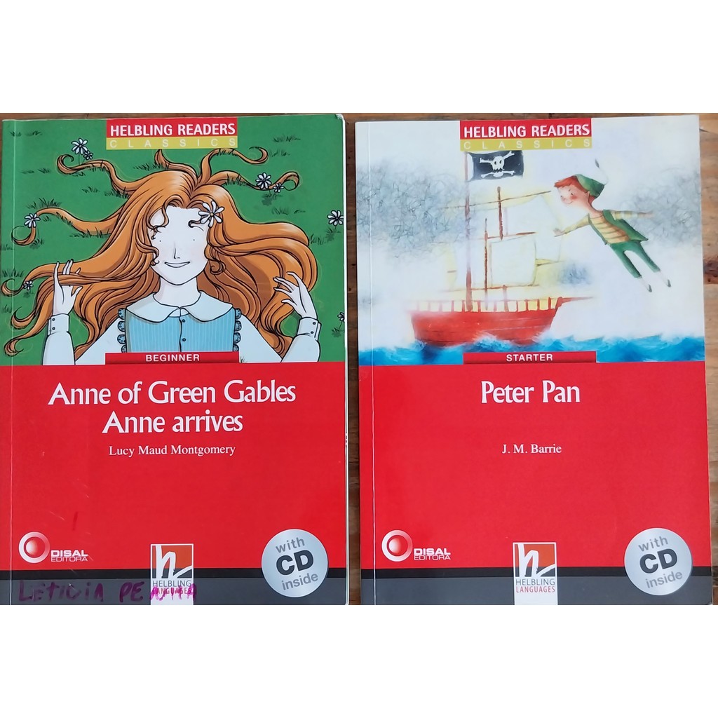 LIVRO, KIT(2), HELBING READERS, 1. PETER PAN, STARTER, CD,  2. ANNE OF GREEN GABLES ANNE ARRIVES, BEGINNER, CD, HELBING