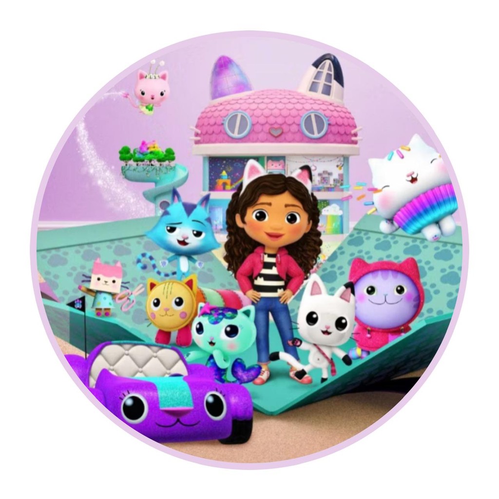 Capa Painel Redondo Casa Mágica da Gabby Capa Mini 50x50cm Sublimado Cm Elastico Veste Facil Gatinhos Gab em Oferta na Shopee