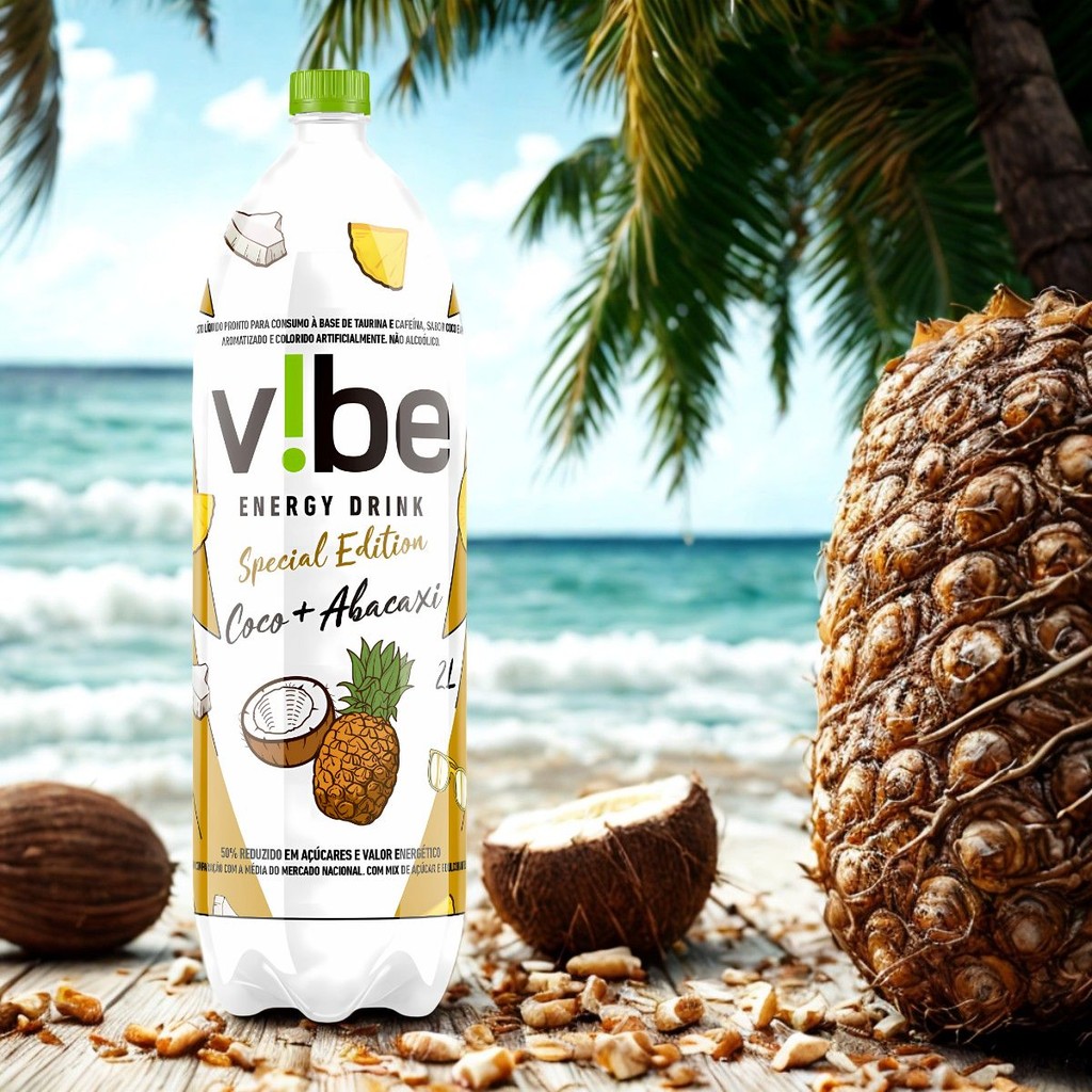 Energético Vibe Sabor Coco e Abacaxi 2L Energy Drink — imagem 2 de 2