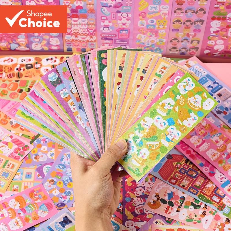 LanLanStickersWorld Guka Laser Stickers – 50/100 Folhas Lindos Decalques De Desenho Animado Para Álbuns De Recortes E Es