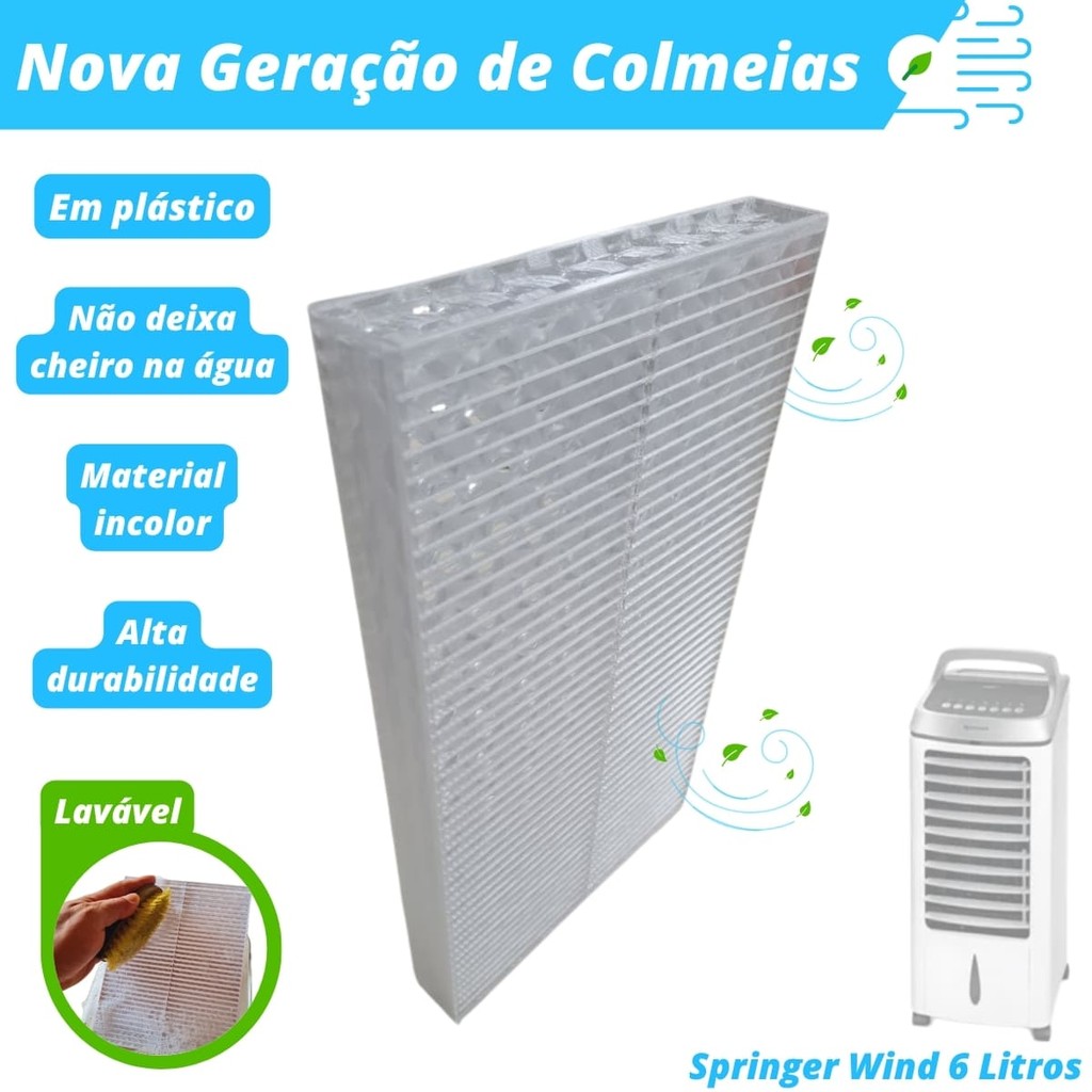 Colmeia Plástica Lavável para Climatizador - Springer Wind