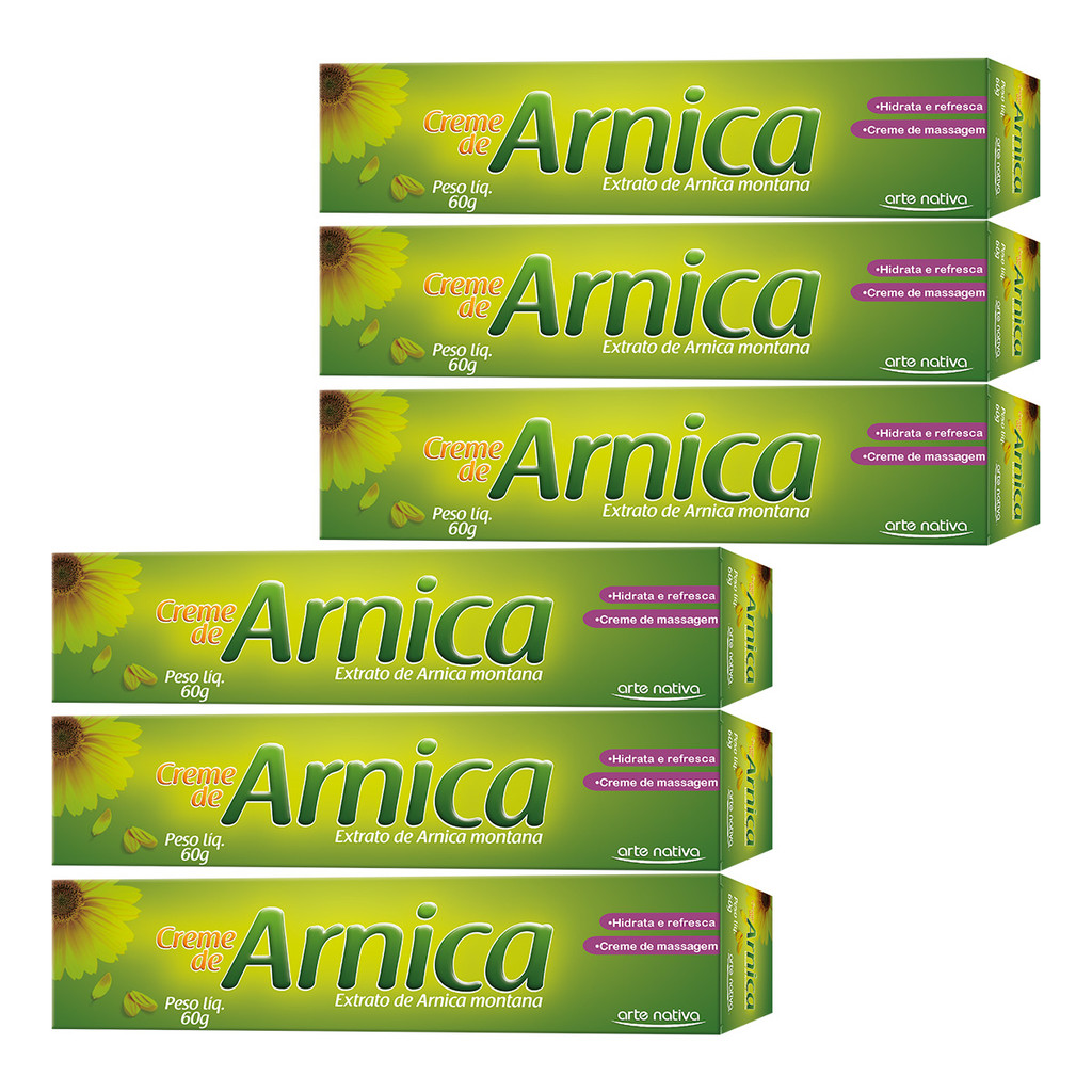 Kit 6 und Creme De Arnica 60g Arte Nativa em Oferta na Shopee