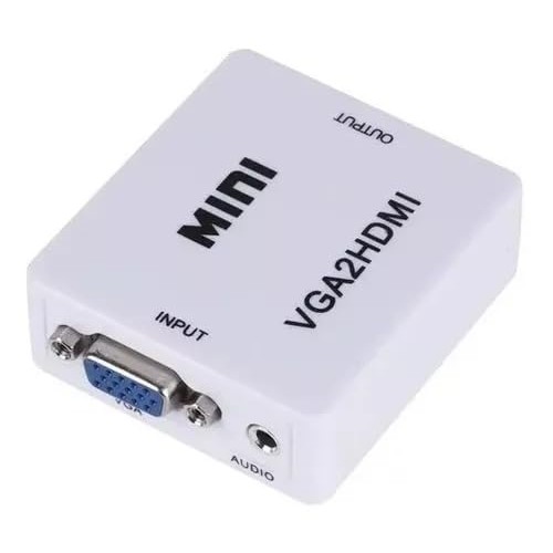 Mini Conversor Vga Para Hdmi 1080p C/Áudio Conversor Vga X Hdmi Conversor De Vídeo e Áudio Vga P2 Para HDMI