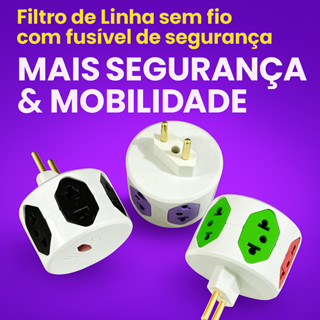 Filtro De Linha 6 Tomadas Sem Fio Adaptador Tomada Hexágono em Oferta na Shopee