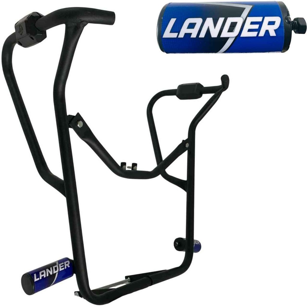 Lander 250 Modelo 2015 Protetor Carenagem Motor Tanque Azul Mata Cachorro com Pedal Slider Moto