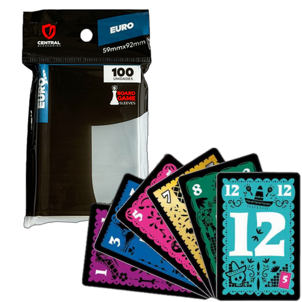 Kit 100 Sleeves Protetores de Carta para o Jogo Trio Papergames 59x92mm Padrão Euro em Oferta na Shopee