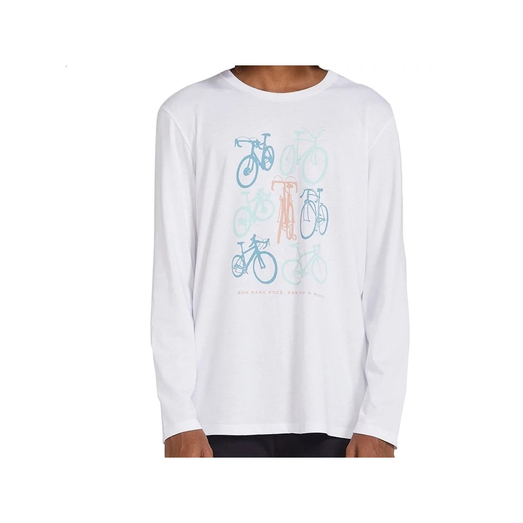 Camiseta Hering Masculina Manga Longa 4fml Branco
