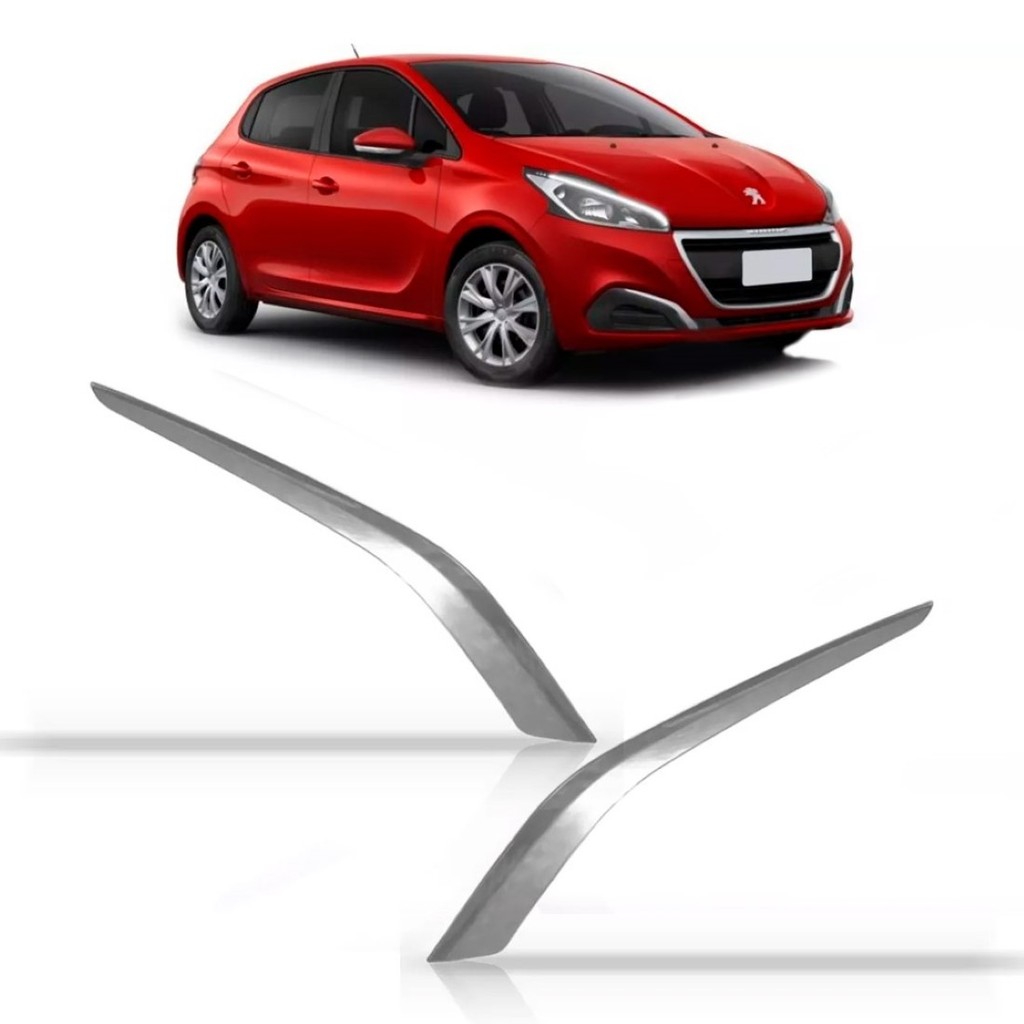 Par Friso Cromado Do Farol Milha Peugeot 208  2017 A 2020 em Oferta na Shopee