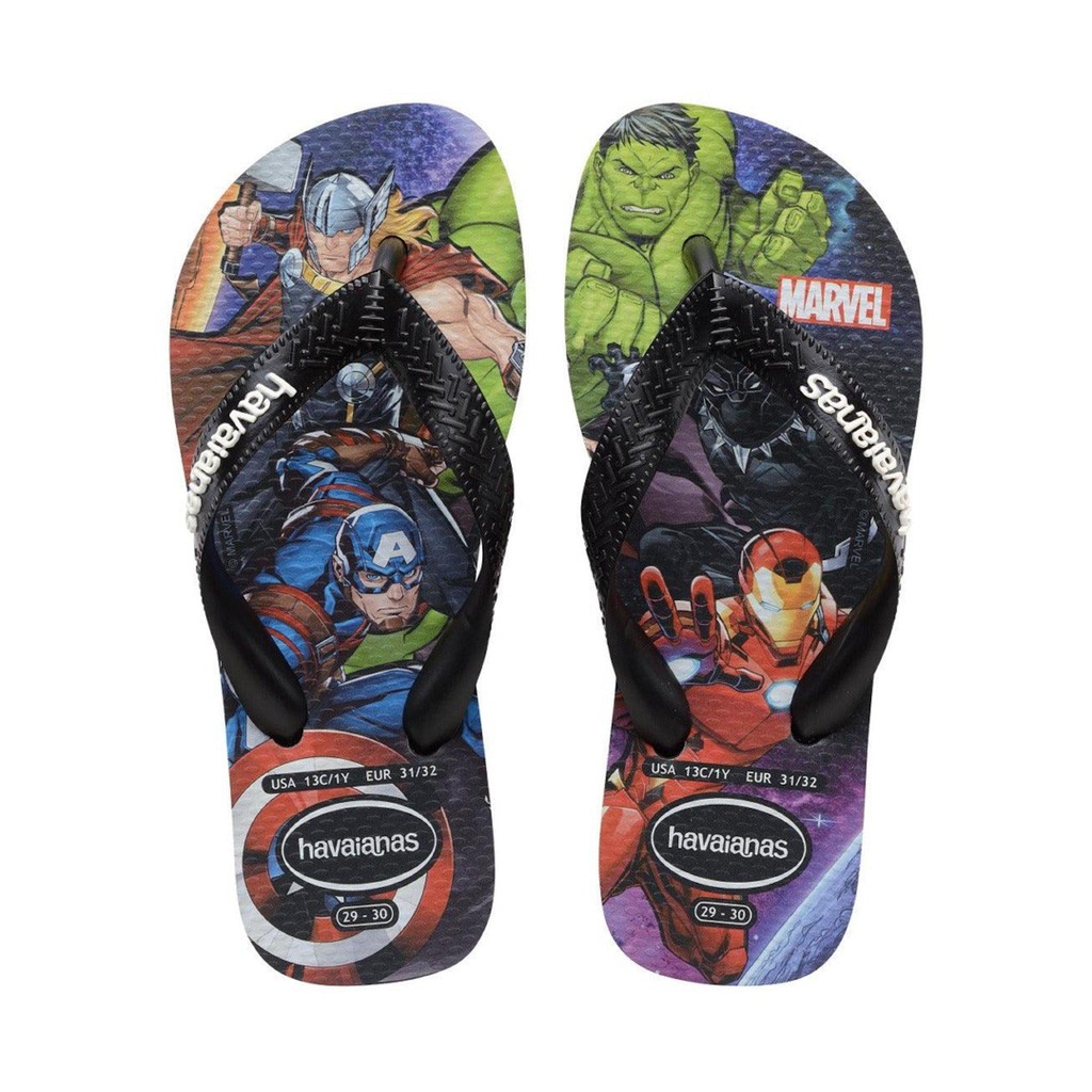 Chinelo Infantil Havaianas Marvel Preto - Baby & Kids Fashion