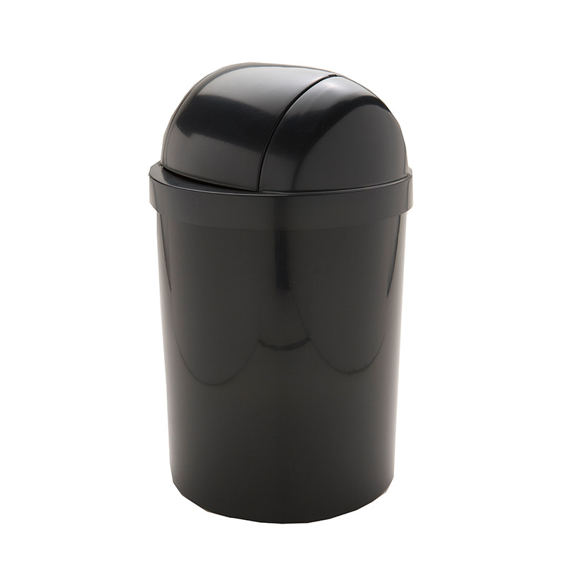 Cesto de lixo plástico 15L Preto com tampa basculante T-0705TPR Trilha - Home & Living