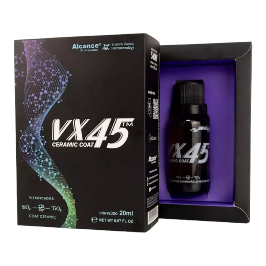Vitrificador Vx45 20ml De Pintura Automotivo Alcance 3 Anos