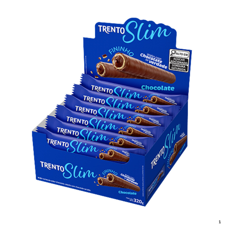 Chocolate Trento Slim Chocolate Com 16 Unidades De 20g