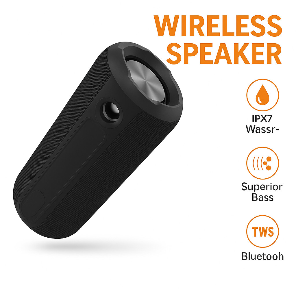 Caixa De Som Bluetooth Wireless Hrebos A Prova Dágua HS-613