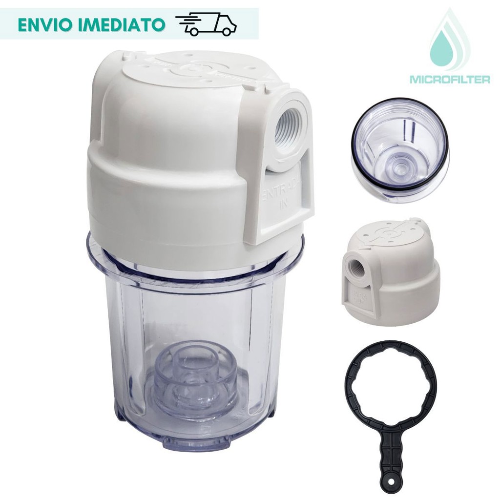 Filtro de Água Carcaça Compacta 5 Polegadas Transparente Pia Cozinha Bebedouro