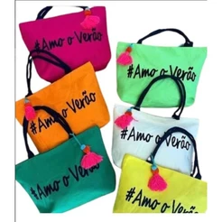 Bolsa De Praia Modelo Amo Verão