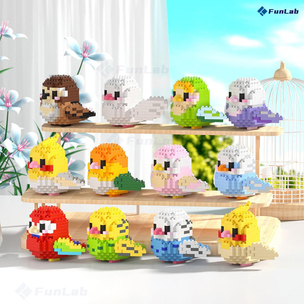 Blocos de Montar Mini Pássaros Criativos –Decoração Linda Educativo Criativo, Ideal para Presentear