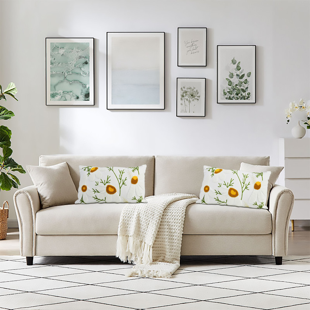 Capa Almofada Decorativa Suede Floral Bege 50CM×30CM Clássica Para Sofá Cama Sala Elegante N1300 em Oferta na Shopee