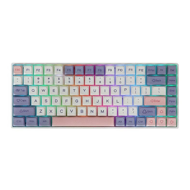 Teclado Mecanico Epomaker EP84 Plus, ARGB, Switch Mulan, Lilac, EP84PLUS-LL-ML