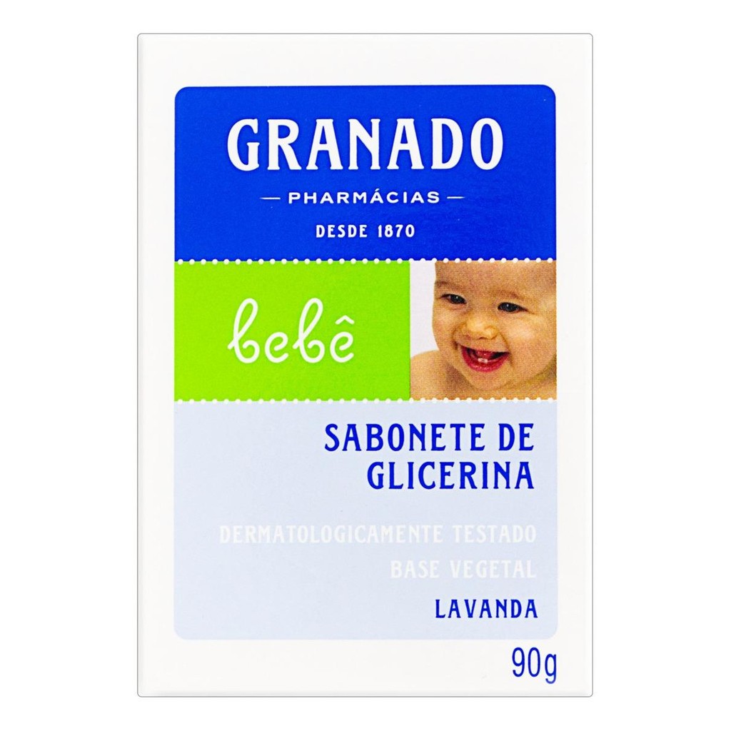 Kit C/ 2 Sabao em barra Granado de Glicerina Lavanda Bebe de 90g