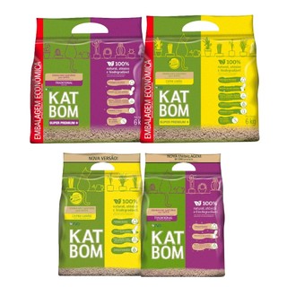 Katbom Tradicional e Capim Limão Granulado Sanitário para Gatos