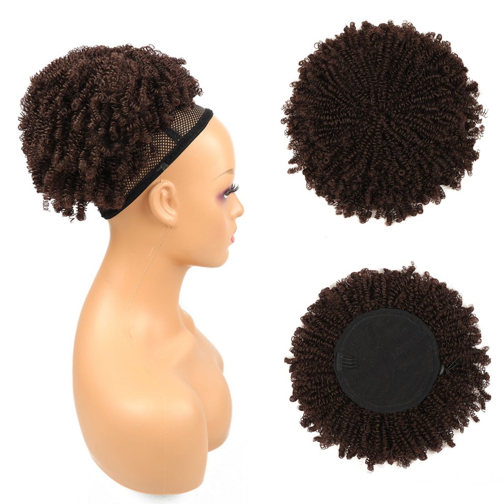 Aplique Coque Afro  Cacheado fibra orgânica 40cm 60g fahion line