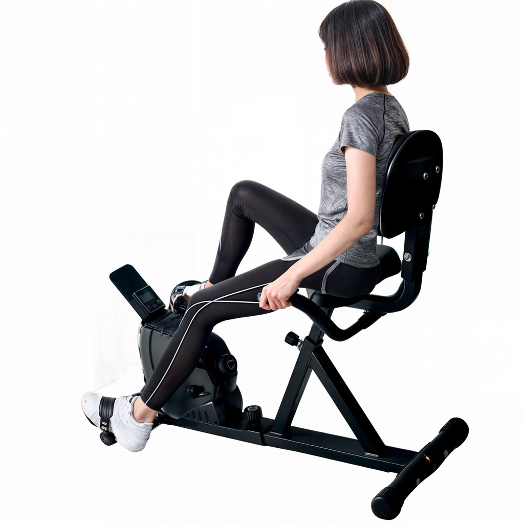 Imagem Bicicleta ergometrica horizontal Joelhos Confortaveis bike ergonométrica profissional  residencial