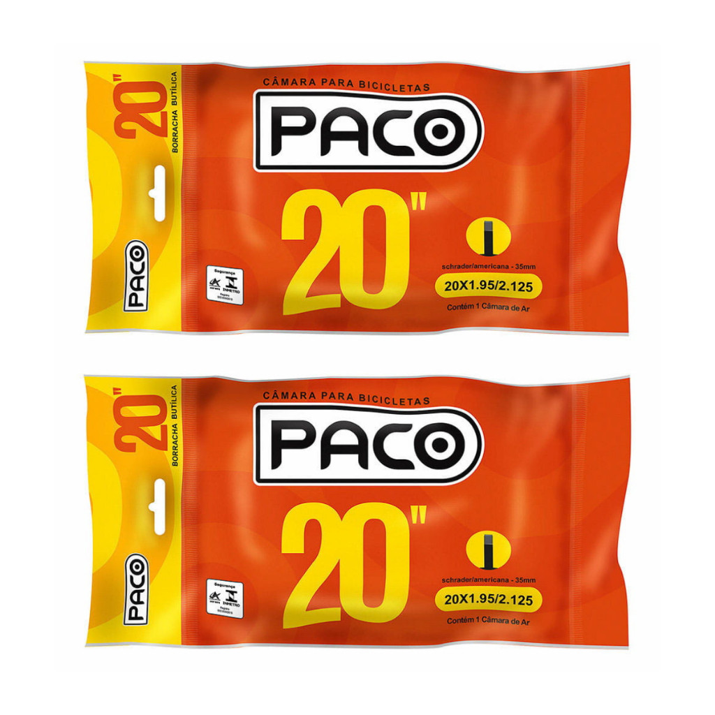 Par Camara Ar Bike Aro 20 X 1.95 / 2.125 Paco Pneu Balão Bico Grosso em Oferta na Shopee