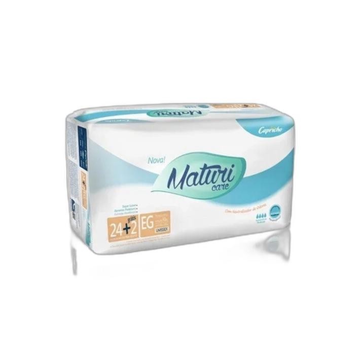 Fralda Geriatrica Capricho Maturi Care Confort Economica EG c/26 tiras em Oferta na Shopee