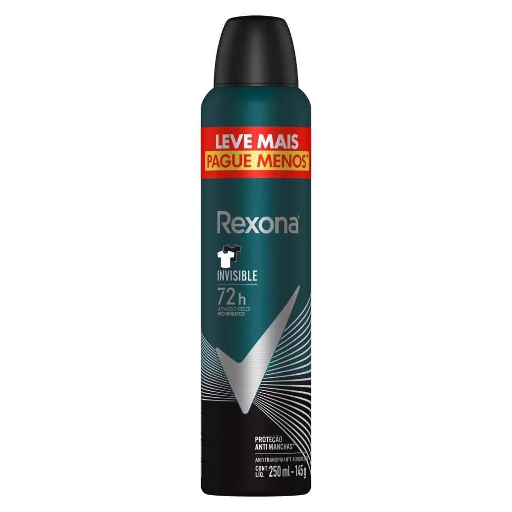 Desodorante Aerosol Rexona Men Invisible 250ml