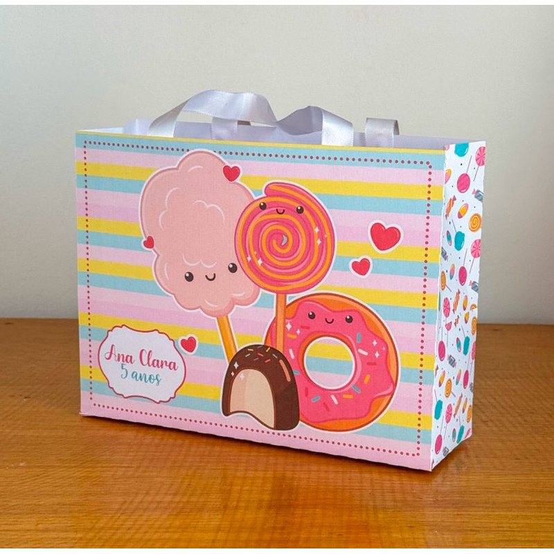 Kit Sacolinhas Surpresa DOCES CONFEITARIA - Personalizada - Pegue e Monte - Lembrancinha Festa