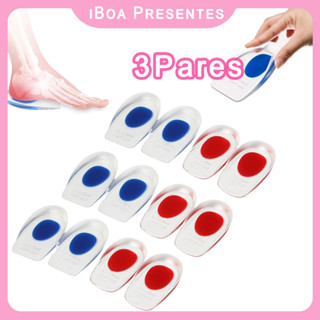 Calcanheira Gel Silicone P/ Esporão Pronta Entrega 3 Pares iBoa Presentes em Oferta na Shopee