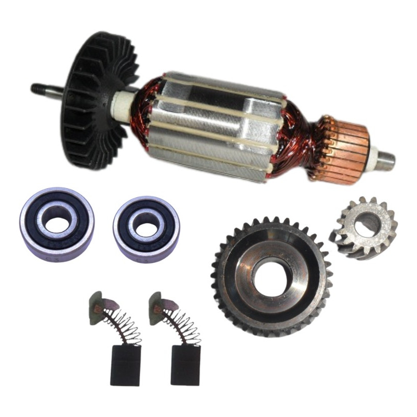 Serra Marmore Makita Maktec MT410 Induzido Rotor 110V Engrenagem Pinhão Coroa Rolamentos Carvão