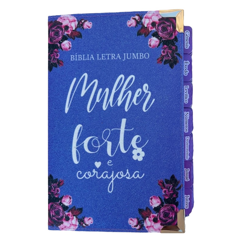 Bíblia Jumbo 100% Glitter Lilás com Abas adesivas Capa dura Acolchoada e Harpa