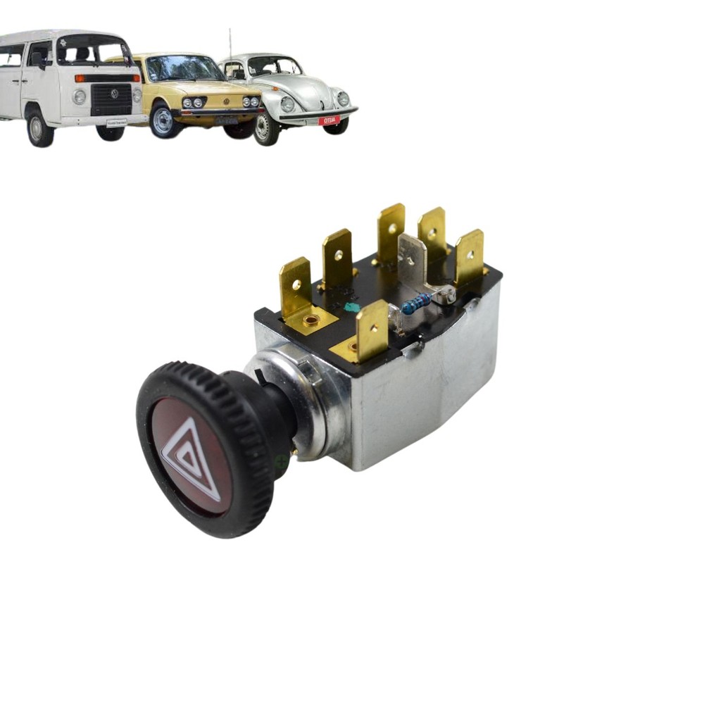 Interruptor Chave Pisca Alerta Compatível Volkswagen Fusca / Kombi / Brasília (1119532332 / 1119532351 / 1119532451 / 11 em Oferta na Shopee