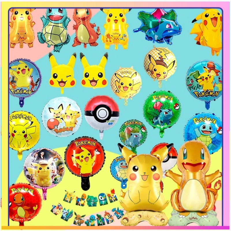 [Pokémon Balão] Pokémon Balão Pikachu Balão de aniversário de estilo de aniversário