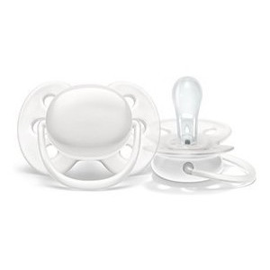 Chupeta Ultra Soft 0-6m Individual Branca Bico Tam 1 Avent