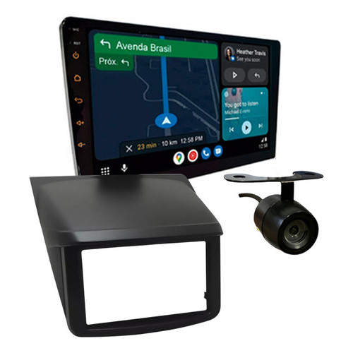 KIT CENTRAL MULTIMIDIA ROADSTAR 9 POL RS915BR ANDROID CARPLAY MITSUBISHI TRITON DAKAR 2009 A 2018 em Oferta na Shopee