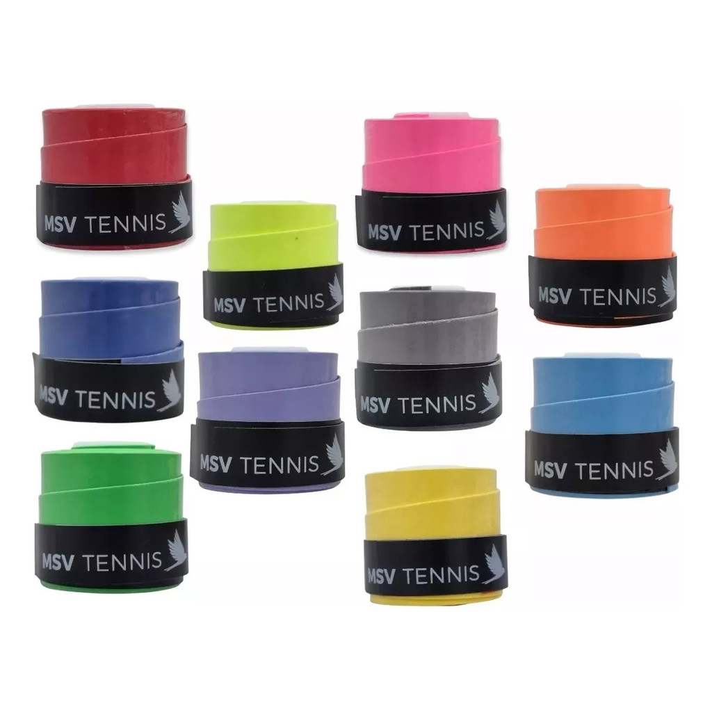 Kit 6 Overgrip Msv Cyber Wet 0,6mm Tênis Beach Tennis Padel