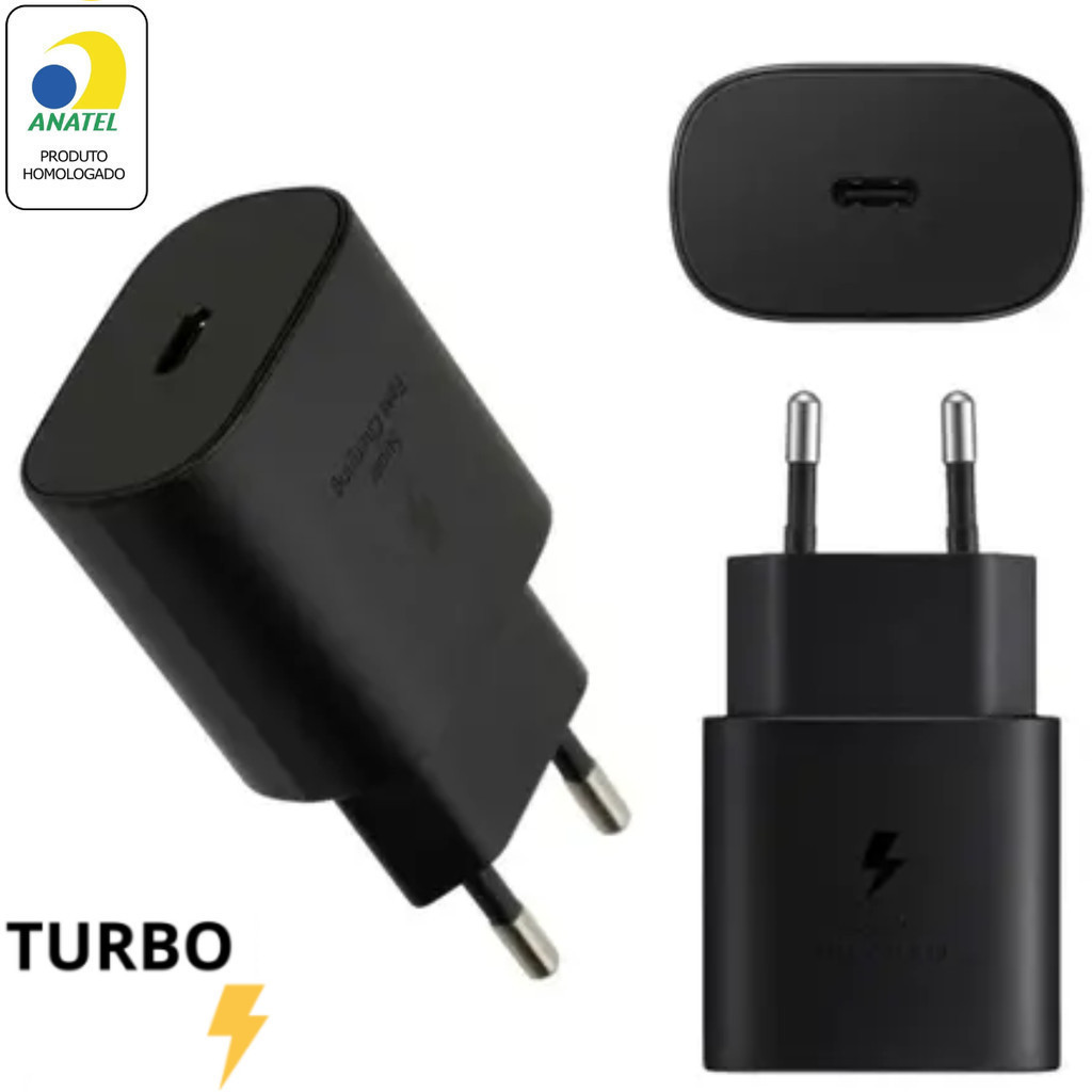 Fonte Carregador Tipo C 25W A22 A31 S20 S22 S23 S24 A51 A54 A70 A71 A73 A74 M52 Fonte Tipo C Turbo em Oferta na Shopee